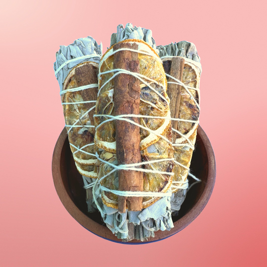 White Sage with Cinnamon and oranges