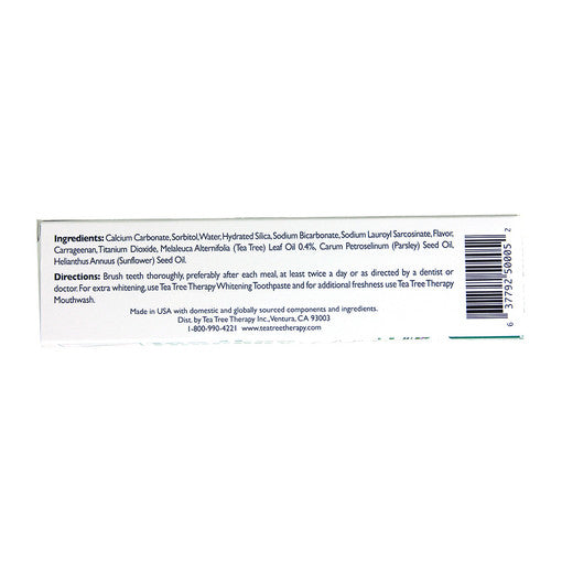 Natural Tea Tree toothpaste with baking soda