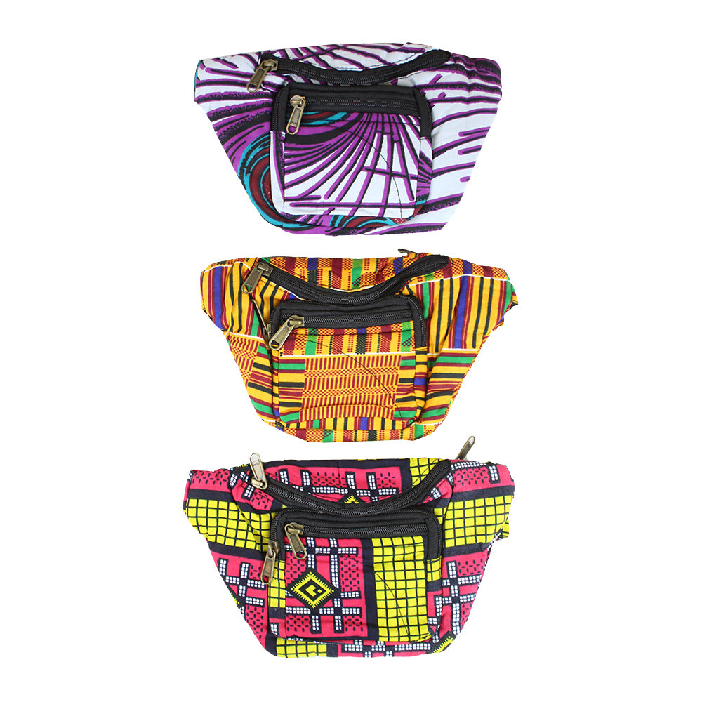 African Print Fanny Pack - Assorted colors