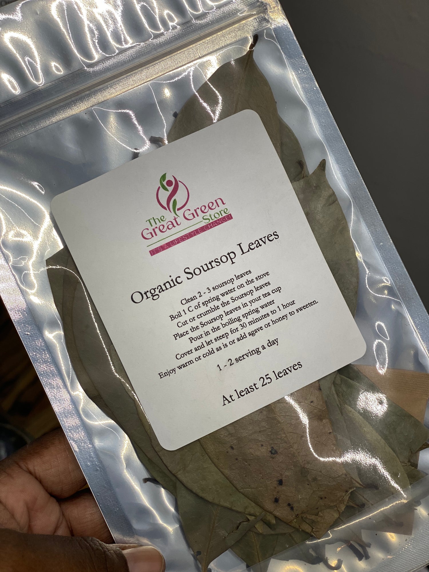 Organic Soursop leaves $10