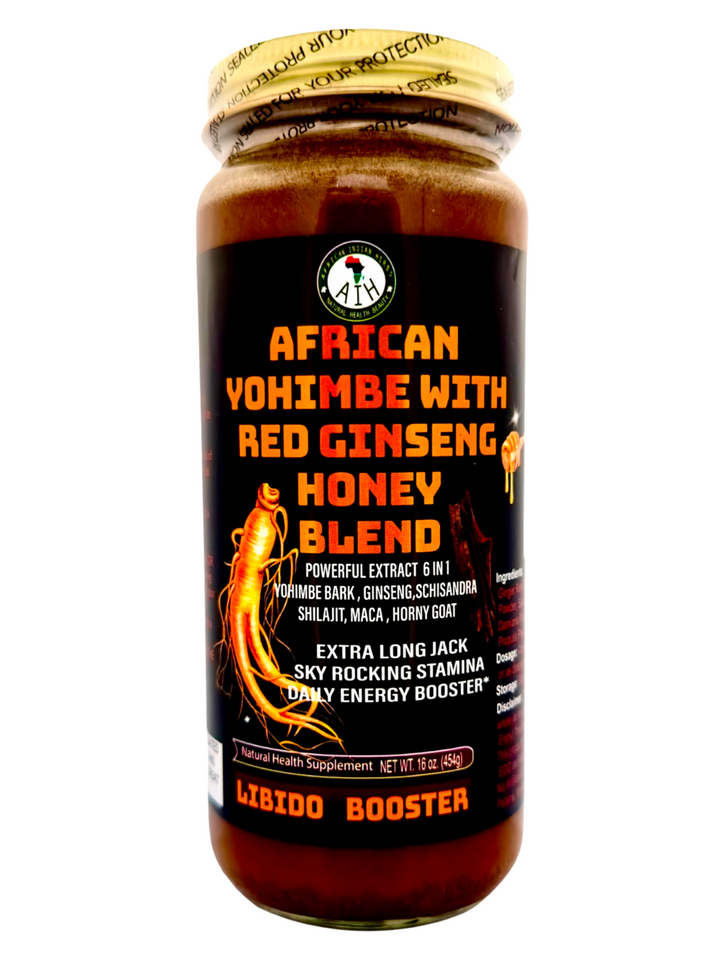 African Indian Herbs African Yohimbe & Red Ginseng Honey