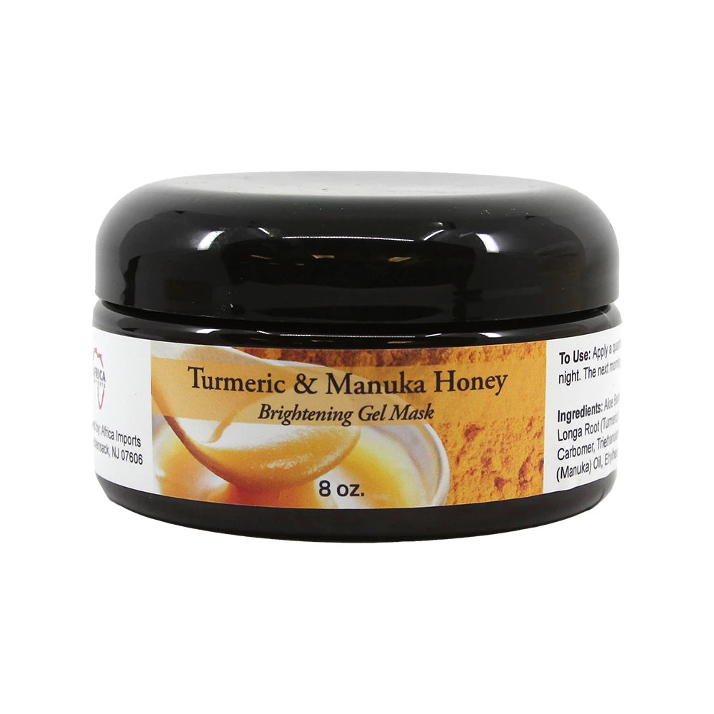 Turmeric & Manuka Honey Brightening Gel Mask (Rejuvenating Facial Skincare) – 8 oz.