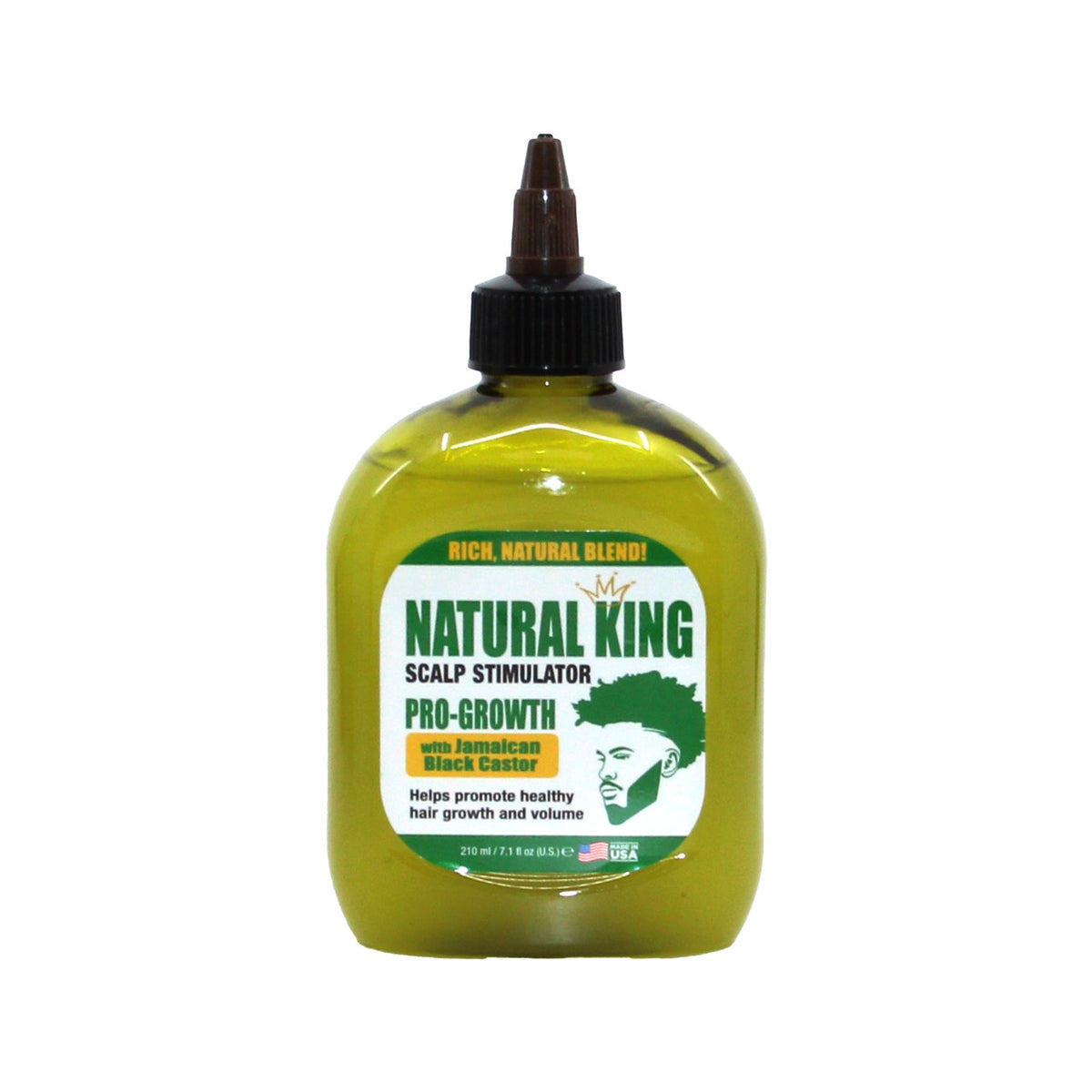 Natural King: Pro-Growth Jamaican Black Castor Scalp Stimulator - 210 mL (7.1 oz)