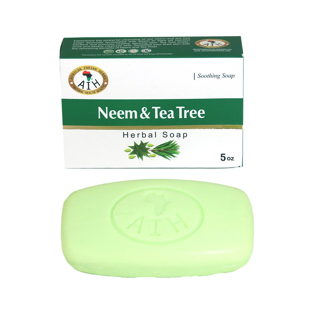African Indian Herbs (AIH): Neem Tea Tree Soap - 5 oz.