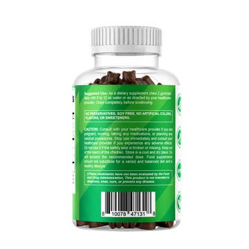 Vitamatic Sea Moss, Bladderwrack & Burdock Root Gummies Concentrated Extract - Natural Raspberry Flavor, Vegan, 60 Count