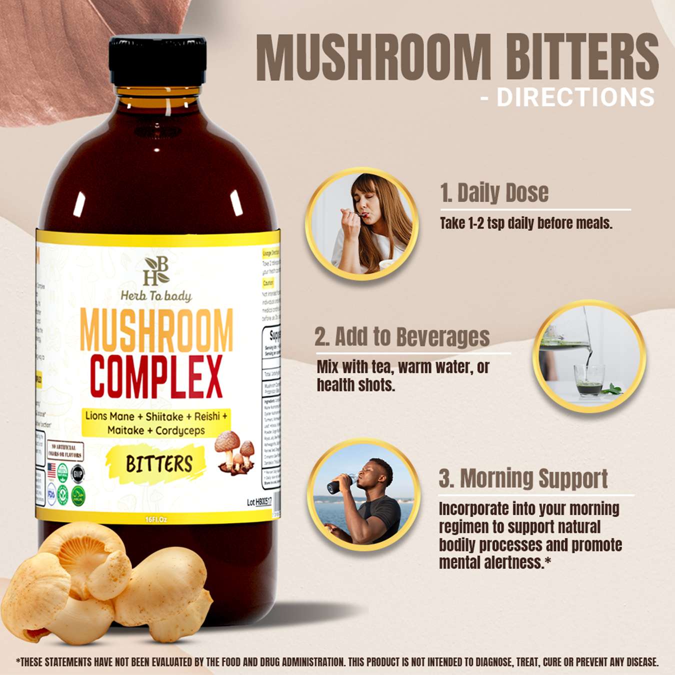 Herb to Body - Mushroom Complex - Living Bitter