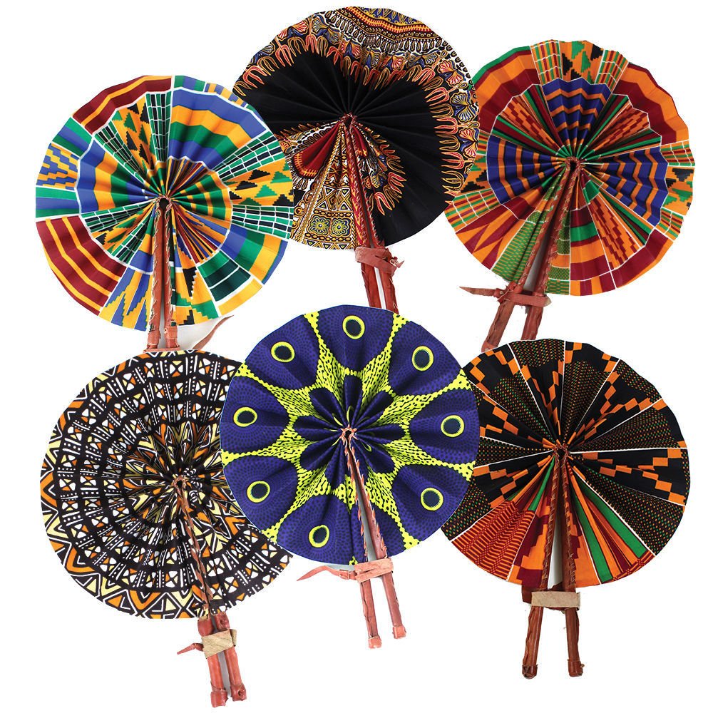 Assorted African Folding Fans
