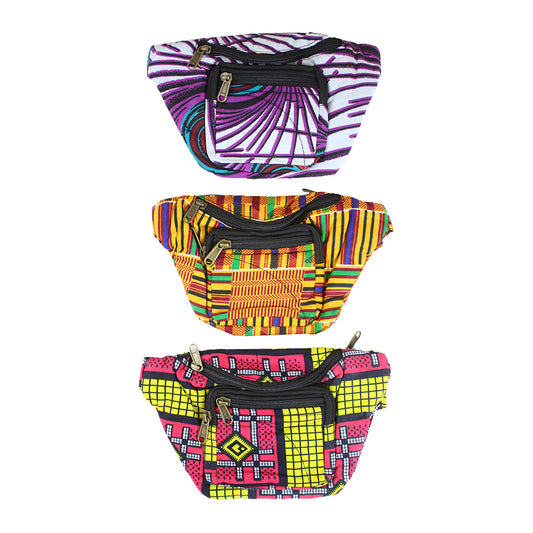 African Print Fanny Pack - Assorted colors