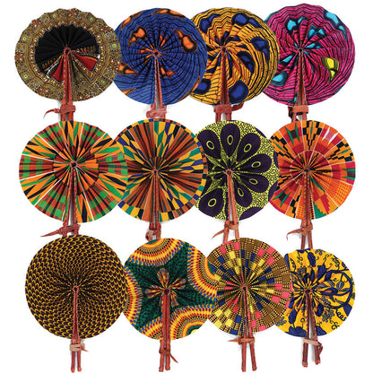 Assorted African Folding Fans