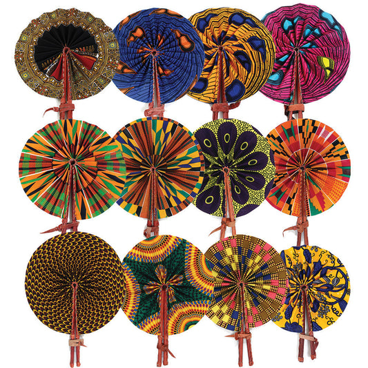 Assorted African Folding Fans